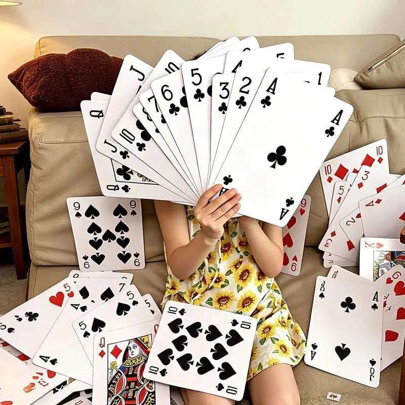 Cartas de jogo gigantes, tamanho grande, carnaval, aniversário, festa de casamento, lembranças, desafios divertidos, empresa, equipe de construção, jogos, adereços — image 2