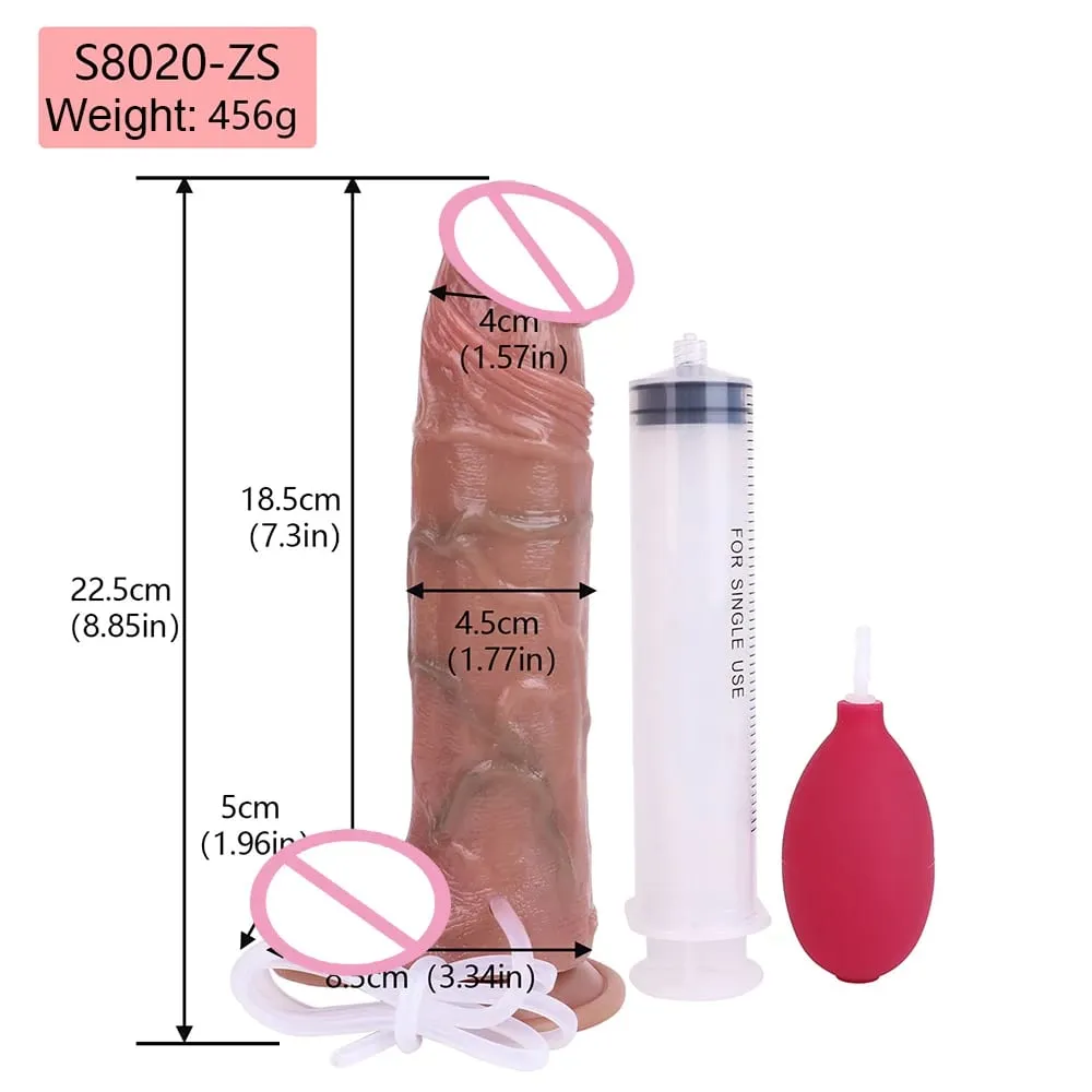 Veias profundas ultra esguichando vibrador silicone pele toque longo ejaculação butt plug para homens mulheres g-ponto estimular 18 + brinquedos sexuais