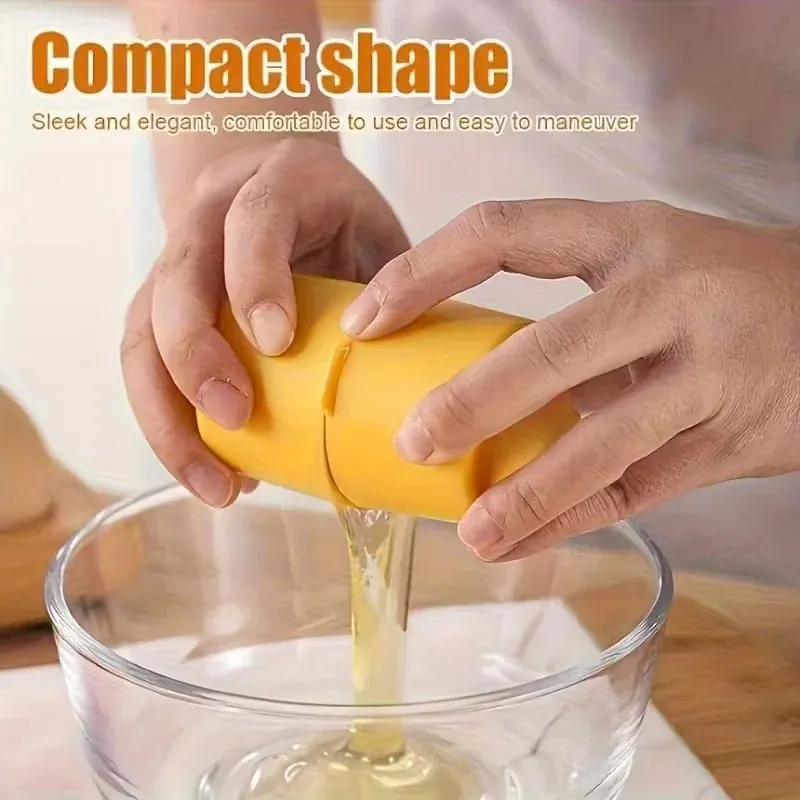 Separador e descascador de ovos, 2 peças, manual rápido e fácil, com lâminas, base antiderrapante, design compacto para cozinhar em casa