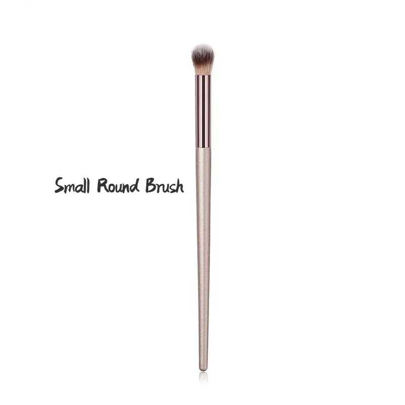 Pincéis de maquiagem coloridos champanhe, sombra para os olhos, círculo escuro, corretivo, mistura de cosméticos, pincel macio para mulheres, ferramentas de maquiagem