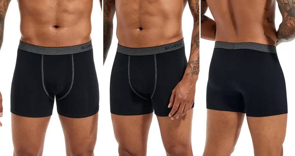 6pcs/pack Boxer Briefs Solid Color Men's Panties Cotton Underwear Men Underpants Letter Elastic Waistband Man Undrewear Shorts