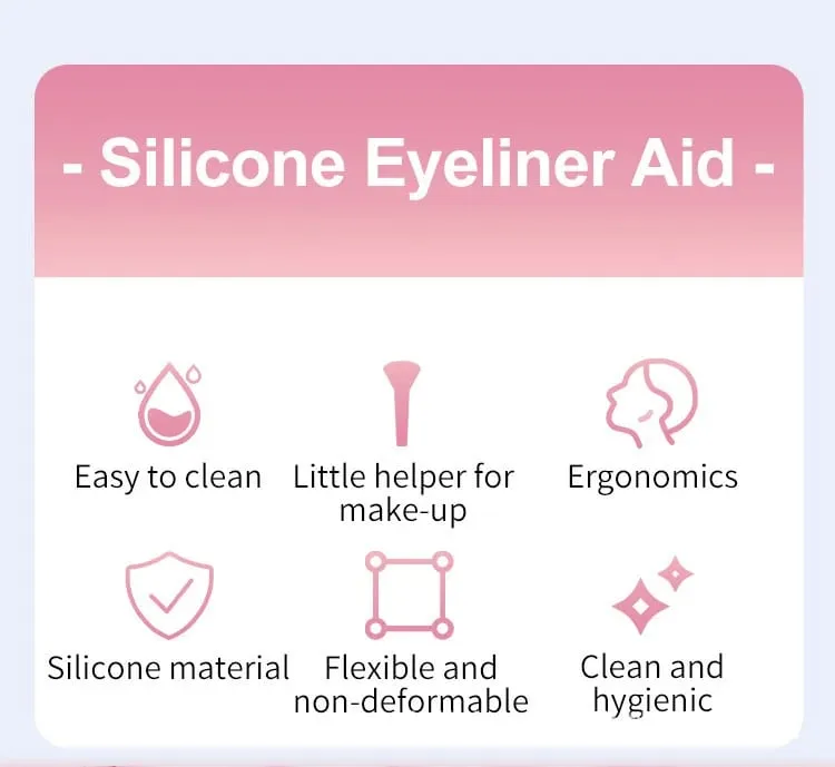 Ferramenta assistente de maquiagem de olhos mais vendida para desenhar sobrancelhas, delineador e cílios inferiores - dispositivo assistente de silicone