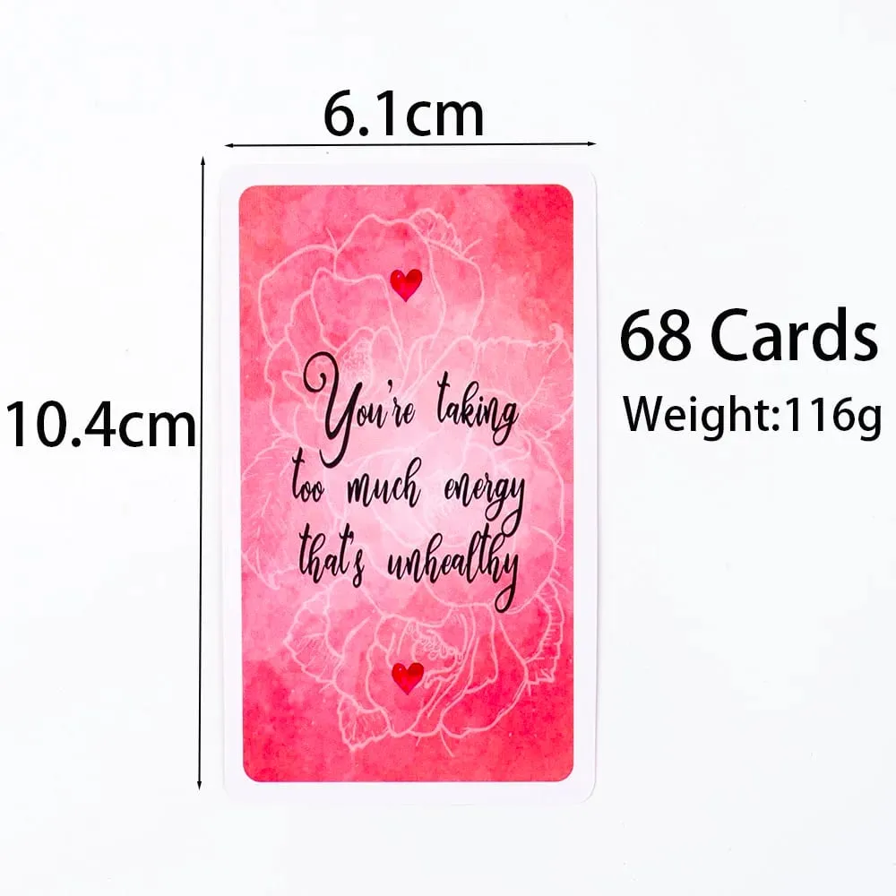 Spirit Secret Messages 68 Stück englische Version Oracle Divination Fate Game Deck Tarot Tisch Brettspiele Spielkarte 10,4 x 6,1 cm