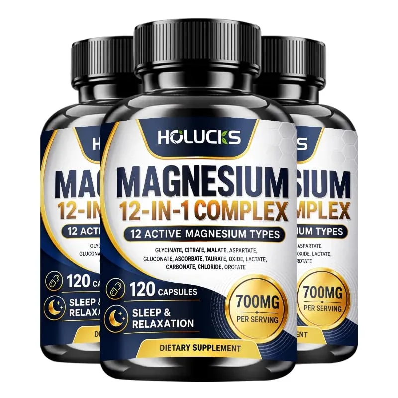 Cápsulas de magnésio com 1000 mg de citrato apoiam o relaxamento, aliviam a fadiga, saúde cardíaca, vitalidade diária para homens e mulheres
