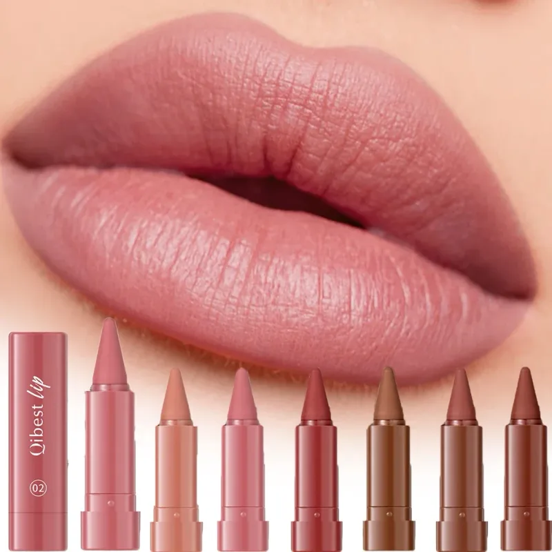 Matte Lipstick Pen Gradient Lip Liner Red Brown Velvet Contouring Pencil Lasting Waterproof Stick Sexy Women Makeup Lipliner
