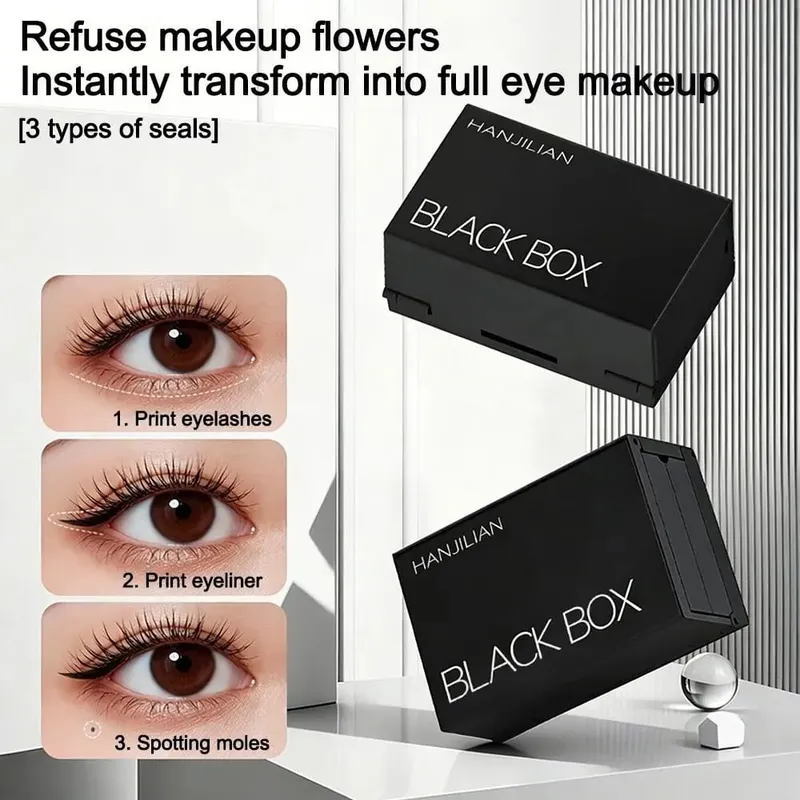Conjunto de canetas para maquiagem de olhos, à prova d'água, resistente a manchas, portátil, carimbo de cílios inferiores, ferramentas de maquiagem de olhos ultrafinas de longa duração