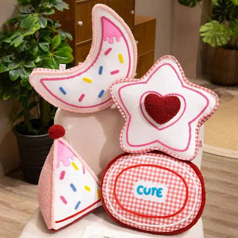 Grade vermelha lance travesseiro estrela lua amor coração triangular elipse sofá cama almofada lombar para decoração de casa ornamentos