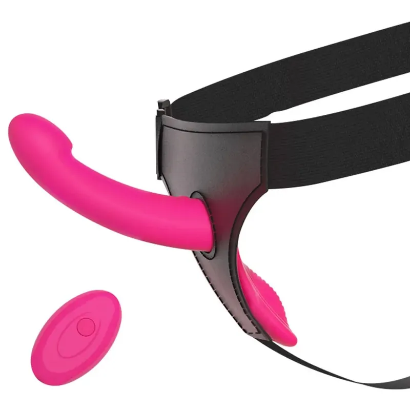 Vibrador vibratório com alça ajustável, vibrador com 10 modos de vibração, brinquedo sexual vestível para casais femininos, lésbicas