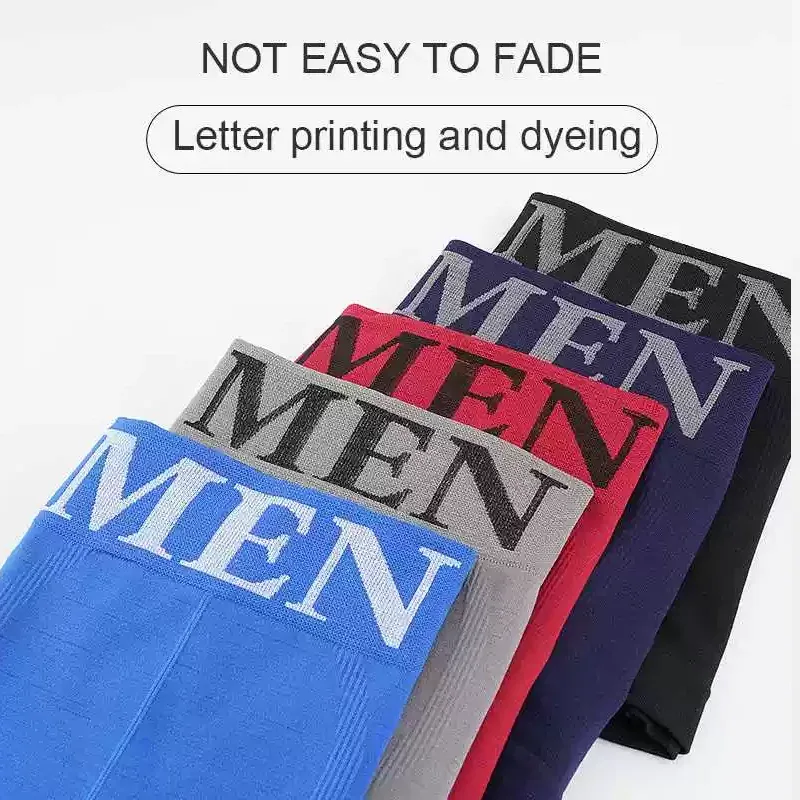 5Pcs Men's Plain Color Boxer Briefs Breathable High Elastic Cotton Underwear Soft Comfortable Underpants for Daily Gym Sports