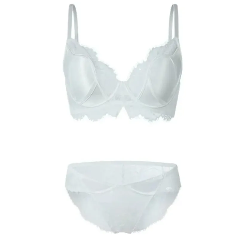 Elegante sutiã de renda de cetim francês sexy push up minimizador cobertura completa anti flacidez sem fio fina lingerie de luxo 32-38ab