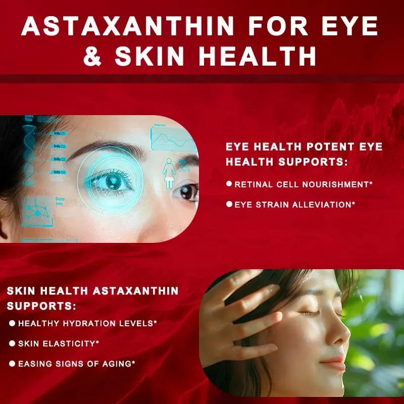 Cápsulas de astaxantina para aliviar a fadiga ocular, apoiar a saúde do coração da pele, melhorar a concentração e a memória e retardar o envelhecimento — image 5