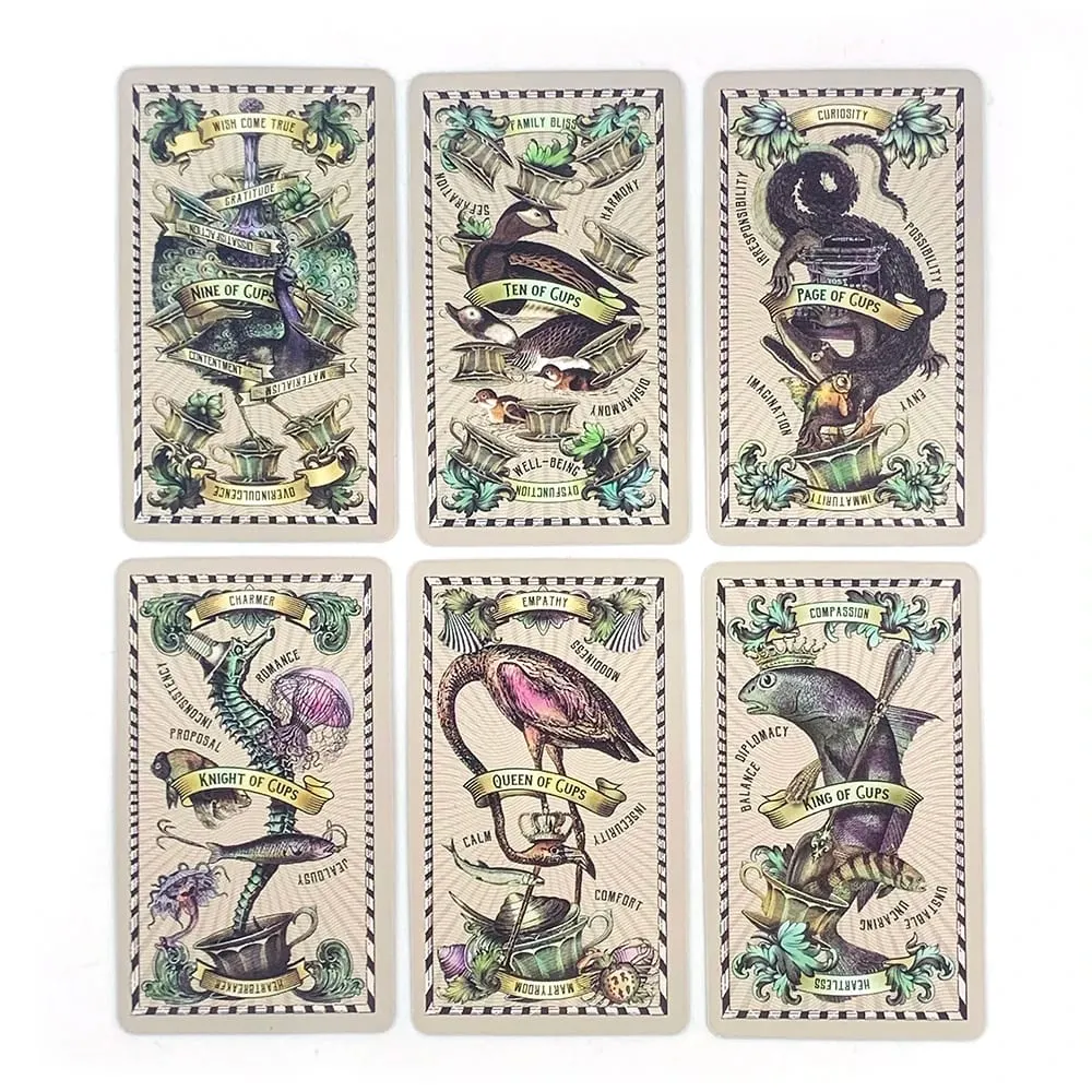 Cartas de tarô 5 cent, 78 peças, vintage, retrô, baralho de tarô, adivinhação, jogo de cartas para iniciantes, leitura de tarô