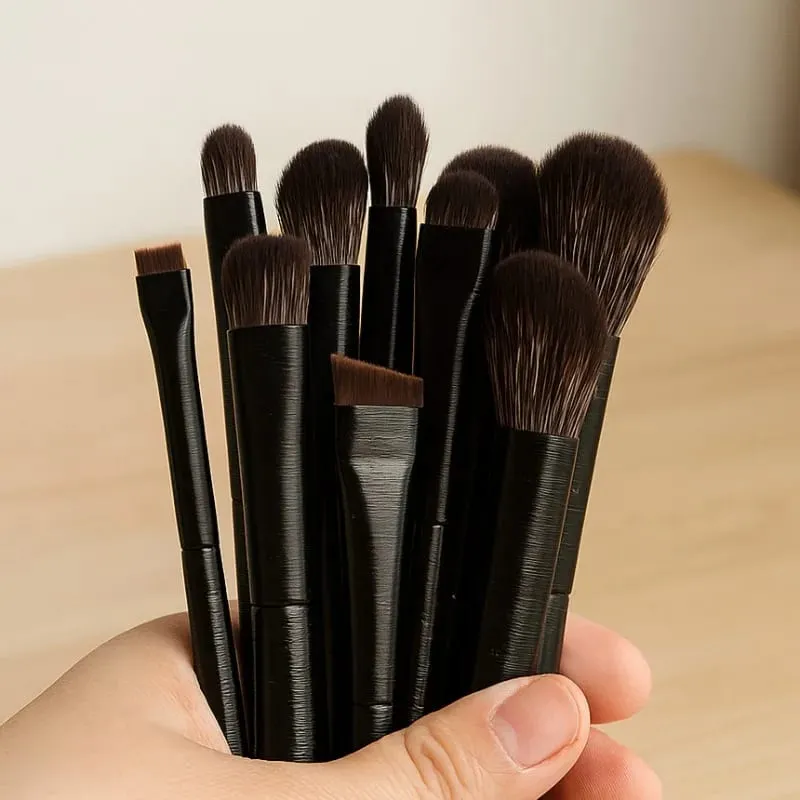 Conjunto de pincéis profissionais para sombra, 5/6 peças, contorno macio, delineador, sobrancelha, pincéis de maquiagem para mulheres, kit de ferramentas de beleza cosmética