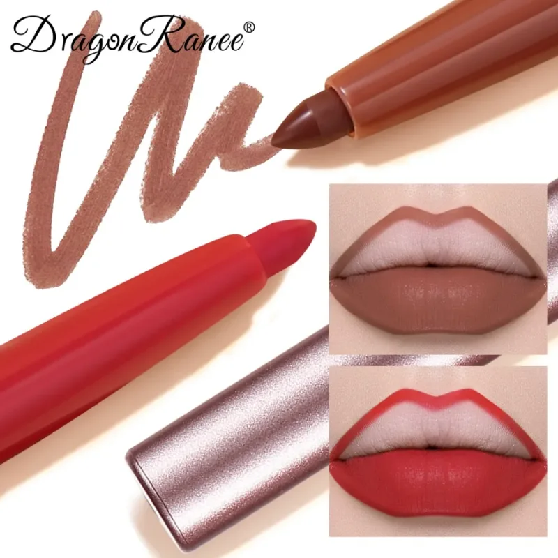 Shimmer Matte Crayon Lip Liner Pencil Waterproof Long Lasting Nude Bean Paste Red Lipstick Velvet Lip Contour Outline Makeup