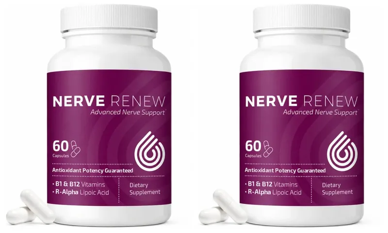 Suplemento avançado de suporte nervoso Nerve Renew - Alívio natural para desconforto nervoso com ácido R-alfa lipóico e complexo de vitamina B