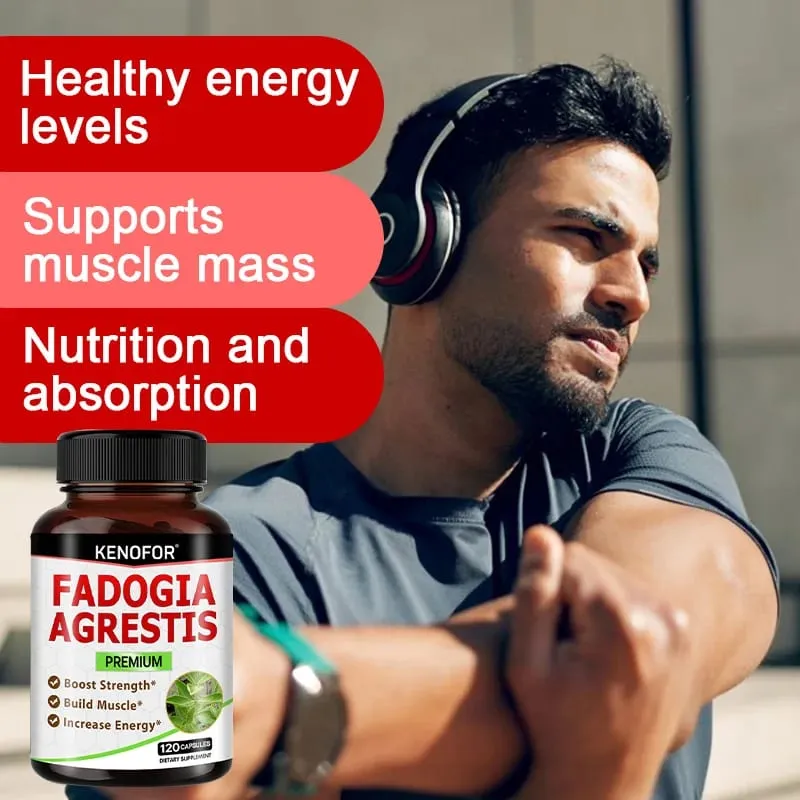 Fadogia Agrestis 膠囊 - [最大強度] - 力量驅動運動表現肌肉質量不含麩質非基因改造