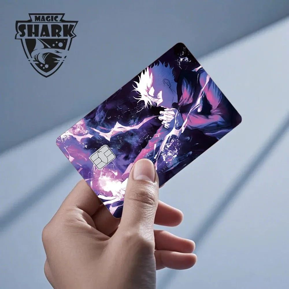 2026 New Magic Shark Anime Money Charge 404 Error ID Game Machine Film Skin Sticker for Debit Bank Credit Card