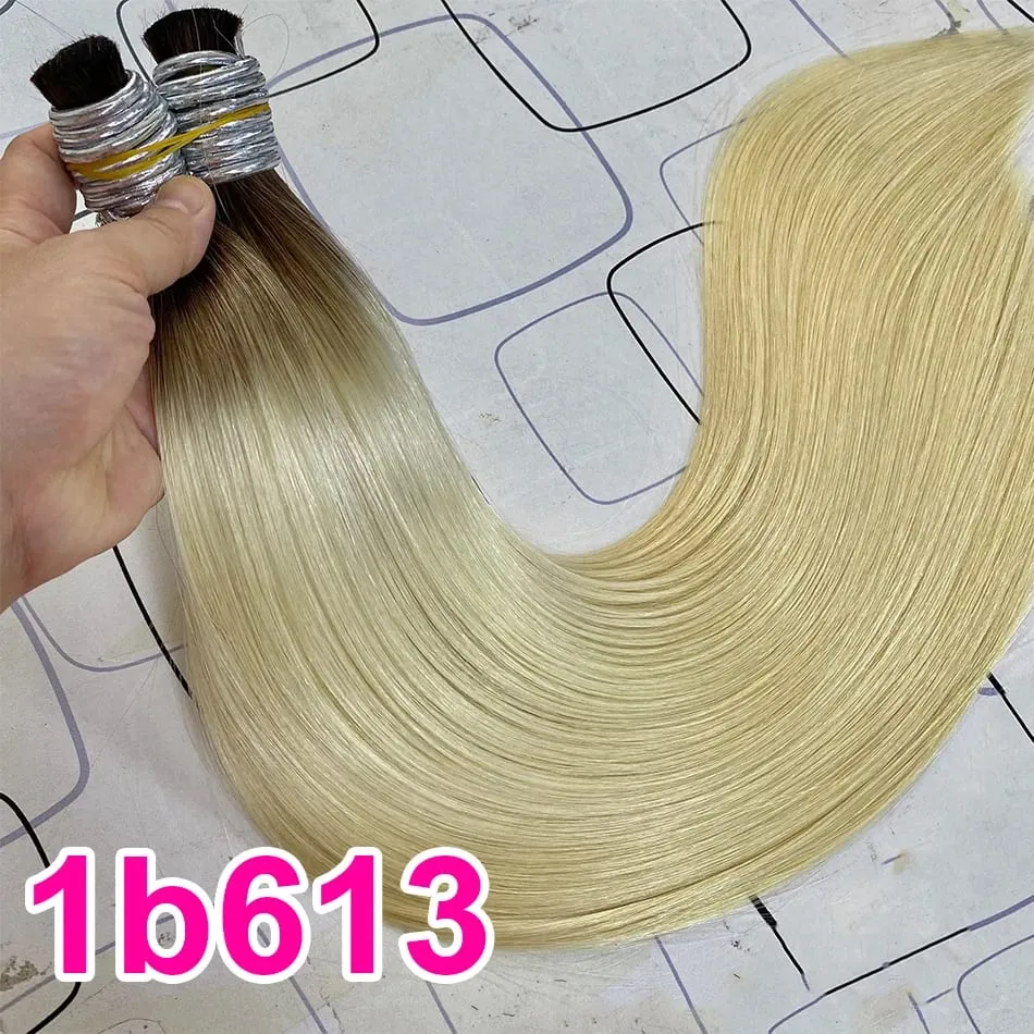 No Weft Virgin Bulk Human Hair Human Hair For Braiding 100% Unprocessed Human Hair Bulk Extensions Brazilian Natural Boho Braids