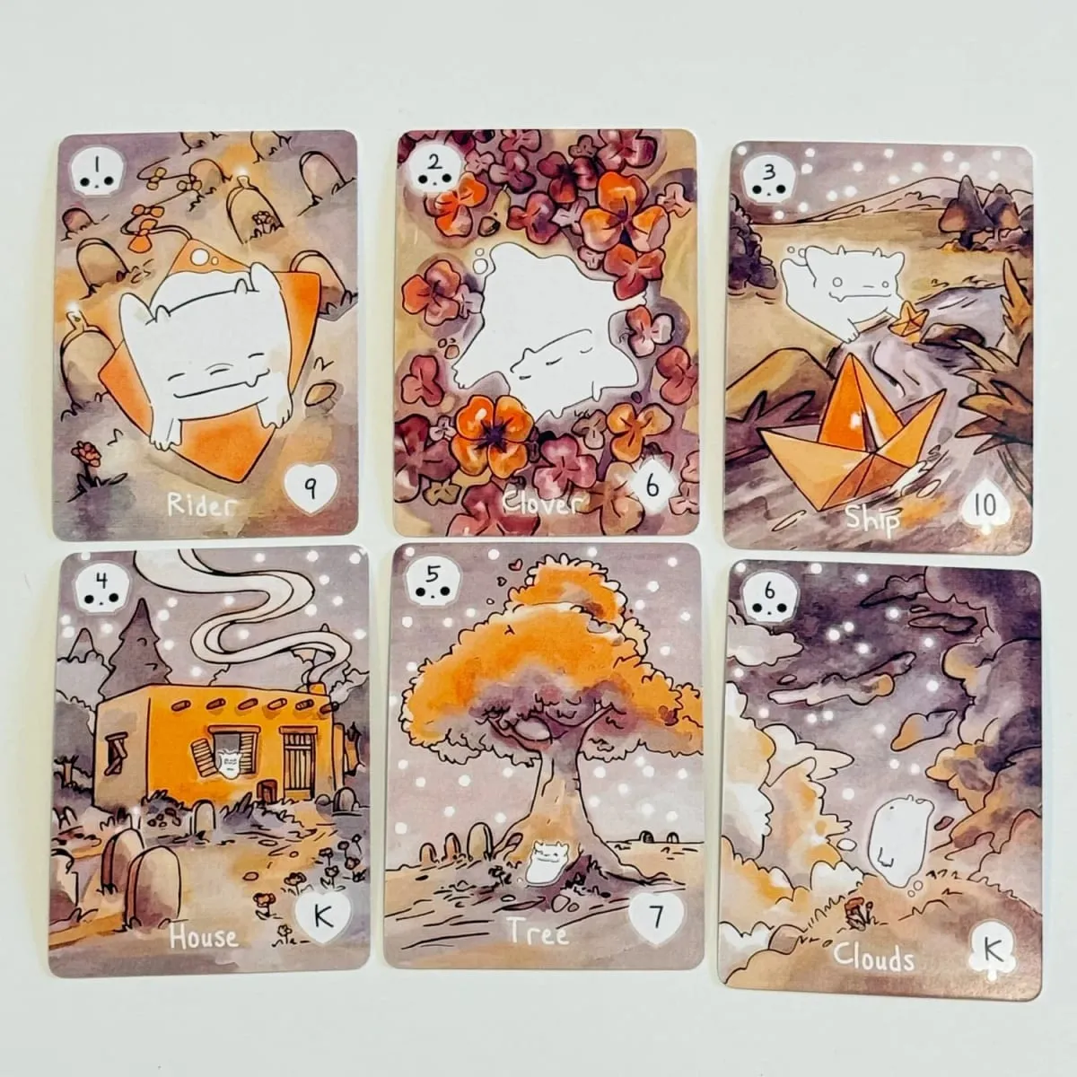 38 cartões da série lenormand dos pces-lil phantasm lenormand oracle deck inglês cartões de mesa para festas precognição & adivinhação