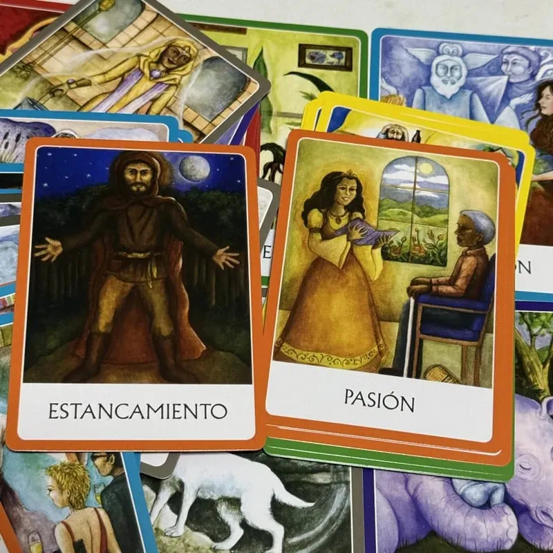 Chakras oráculo de los chakra oráculo cartas 49 baralho 10.4*7.4cm versão espanhola destino adivinhação tarô jogo de tabuleiro