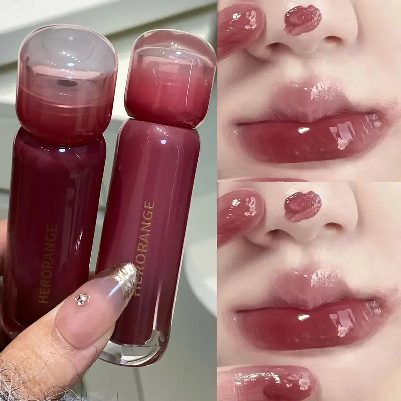 Uva fumada roxo vermelho lábio esmalte espelho água brilho labial hidratante batom líquido matiz claro maquiagem coreano feminino cosméticos — image 2