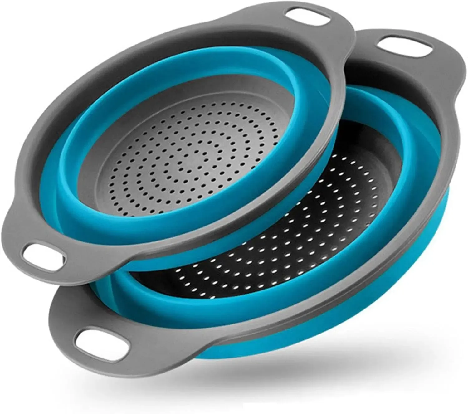 Passoire de cuisine passoire ensemble 2 pièces passoires alimentaires pour cuisine passoire pliable avec poignées en plastique pour pâtes et spaghetti