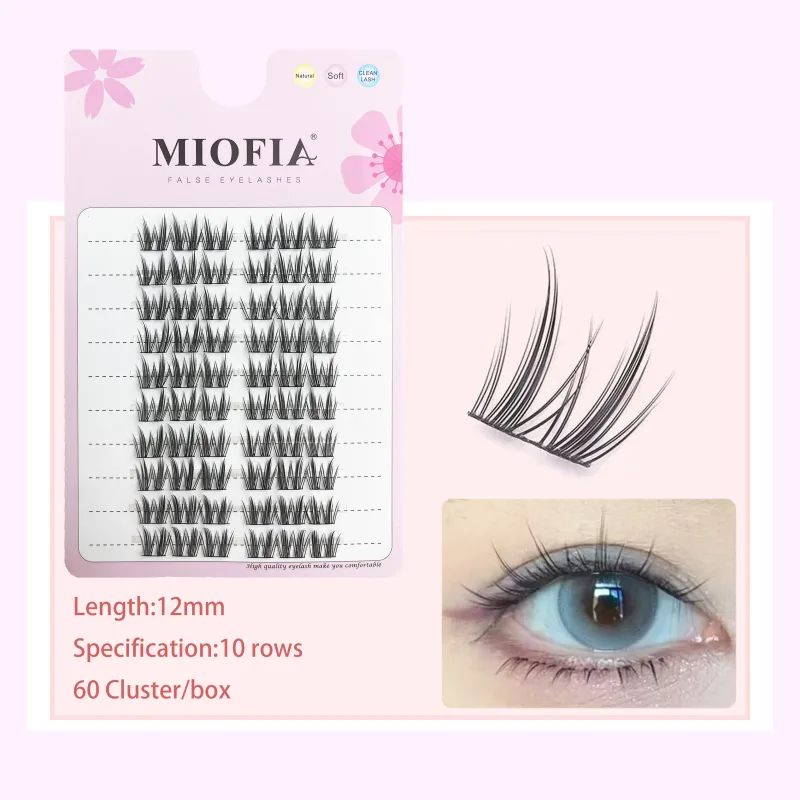 Cluster Lashes Natural Eyelash Extension Fluffy Fox Eye Lashes Mixed Tary Large Capacity Anime Lashes DIY Eyelash Cluster