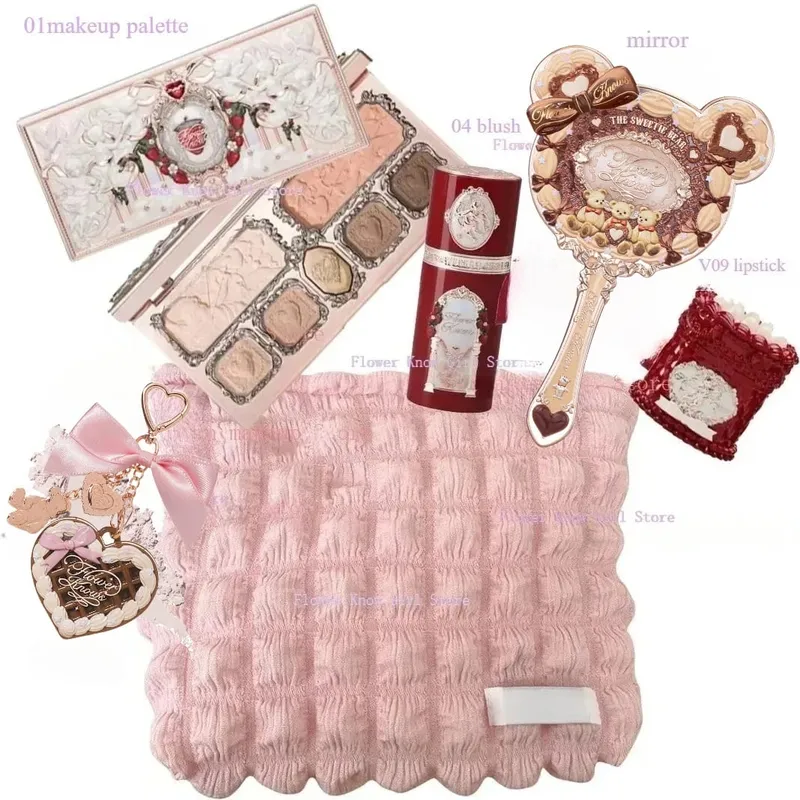 Flor saber morango cupido coleção kit de maquiagem completa profissional rosto paleta blush sombra lábio creme sólido perfume conjuntos