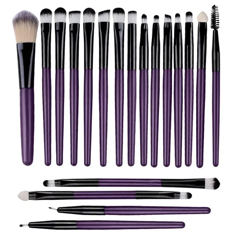 20Pcs Makeup Brush Set Eyeliner Blending Cheeks Eye Cosmetic Foundation Brushes Professional Complete Set for Face Eyeshadow