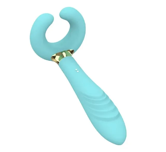 Vibrador massageador de próstata ilicone - vibrador anal turquesa ondulado com estimulador de períneo brinquedo sexual para ponto G para homens e mulheres