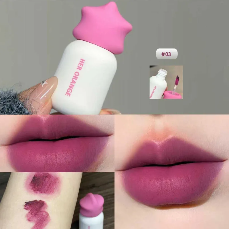 Herorange Soft Matte Lip Mud Não Secante Longo Desgaste para Viagem Diária Acessível Maquiagem