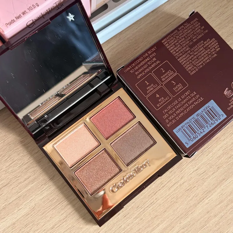Charlotte Tilbury CT Makeup Set Water Light Collagen Lip Moisturizer Pressed Powder for Flawless Finish Four-color Eyeshadow — image 13