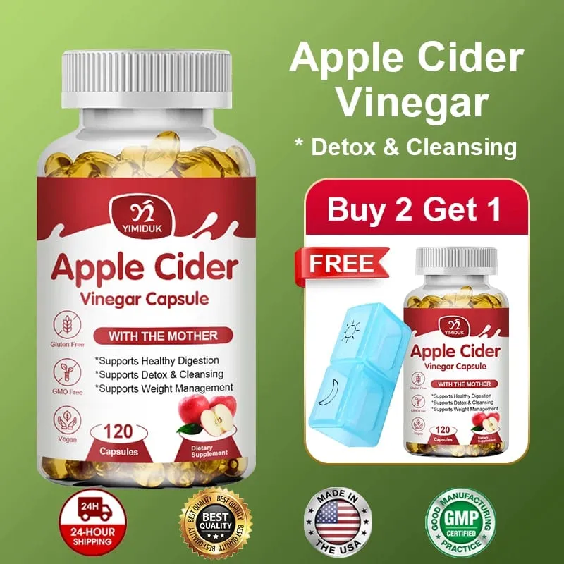 Cápsulas de vinagre de cidra de maçã 1600 mg apoiam a digestão, limpeza natural, controle de peso, saúde imunológica e equilíbrio metabólico — image 2