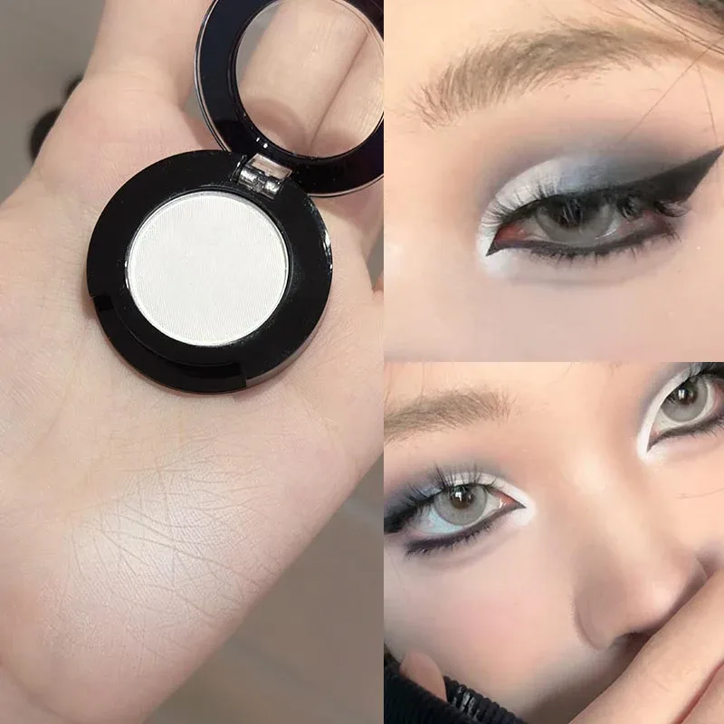 Gótico fosco vermelho sombra de olho branco deitado seda bicho sombra delineador paleta maquiagem dos olhos fosco azul punk esfumaçado sombra cosméticos