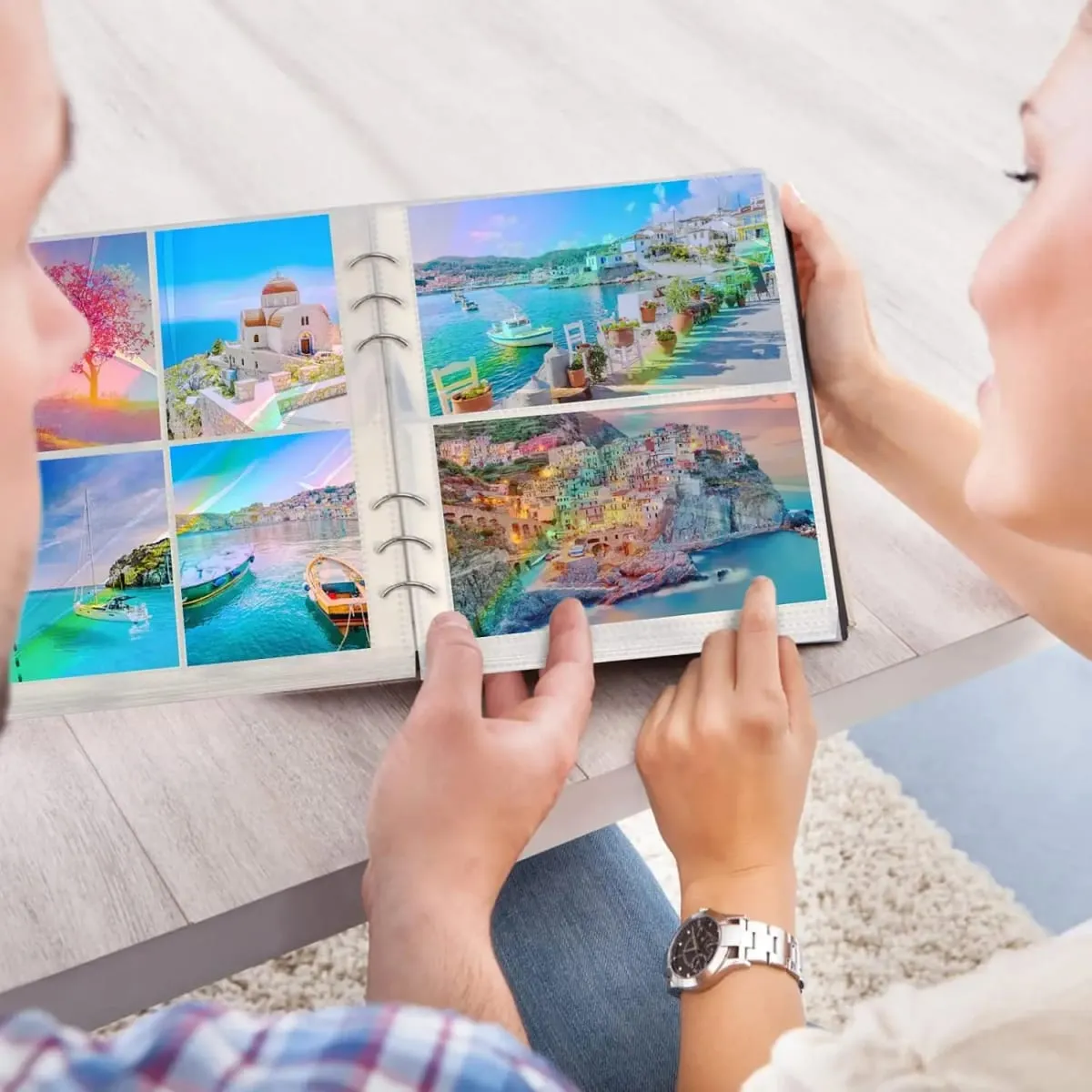 10 folhas a5 6 anel binder cartão mangas photocard titular páginas cartão de negociação inserções de armazenamento cartão álbum recargas foto organizador — image 2