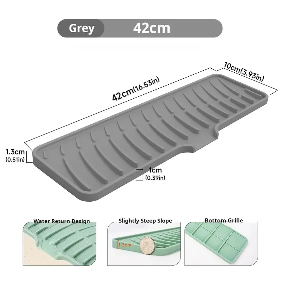 Torneira da cozinha respingo almofada de silicone torneira da pia respingo guarda esteira esponja dreno almofada bancada protetor para cozinha banho gadgets — image 17