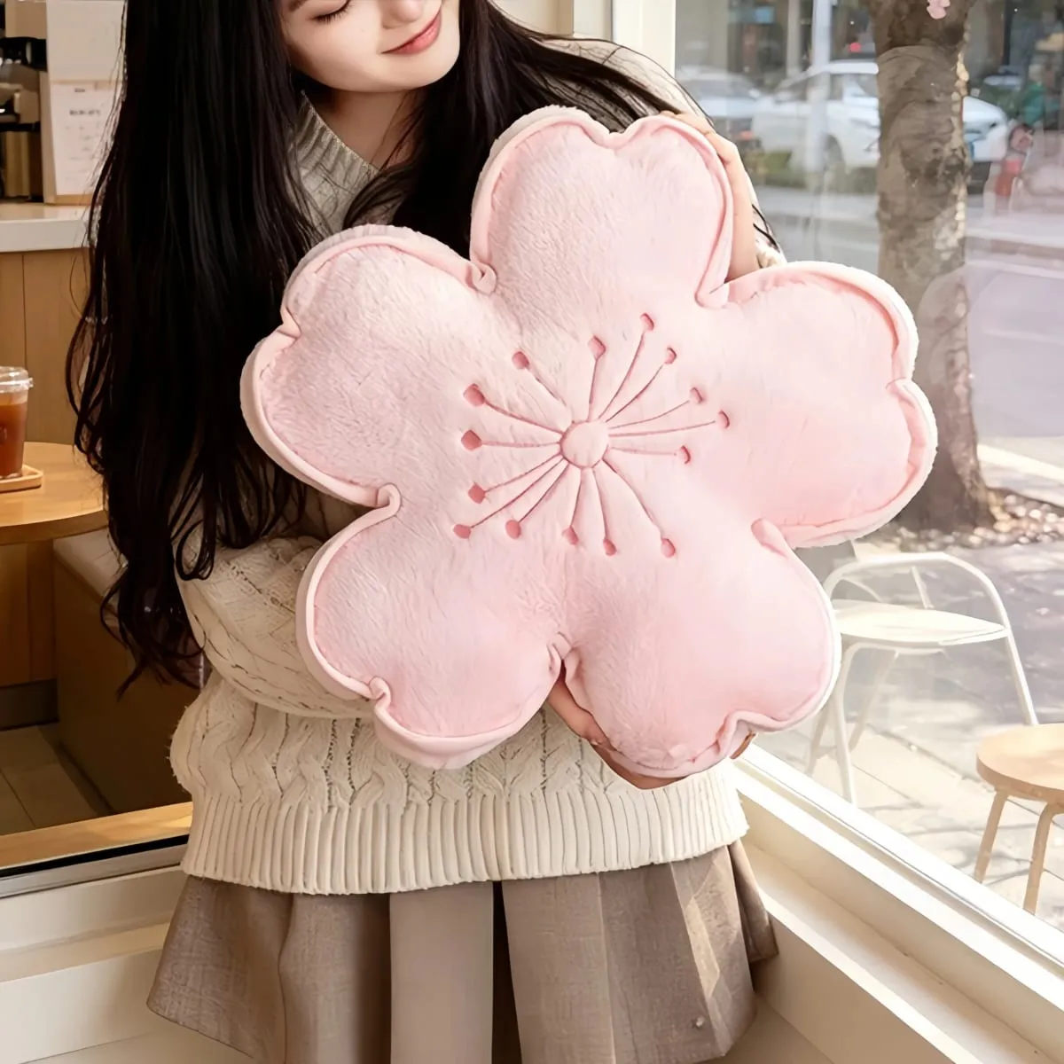 Flor de cerejeira travesseiro de pelúcia flor almofada de pelúcia squishy sofá almofada decoração para casa brinquedo tarde nap travesseiro presentes aniversário