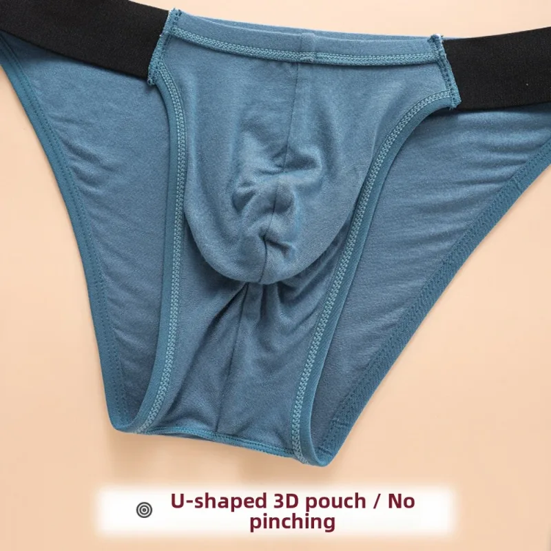 Cuecas lingerie masculina triângulo calcinha listra respirável homens cuecas finas cintura média tamanho grande roupa interior para presentes masculinos