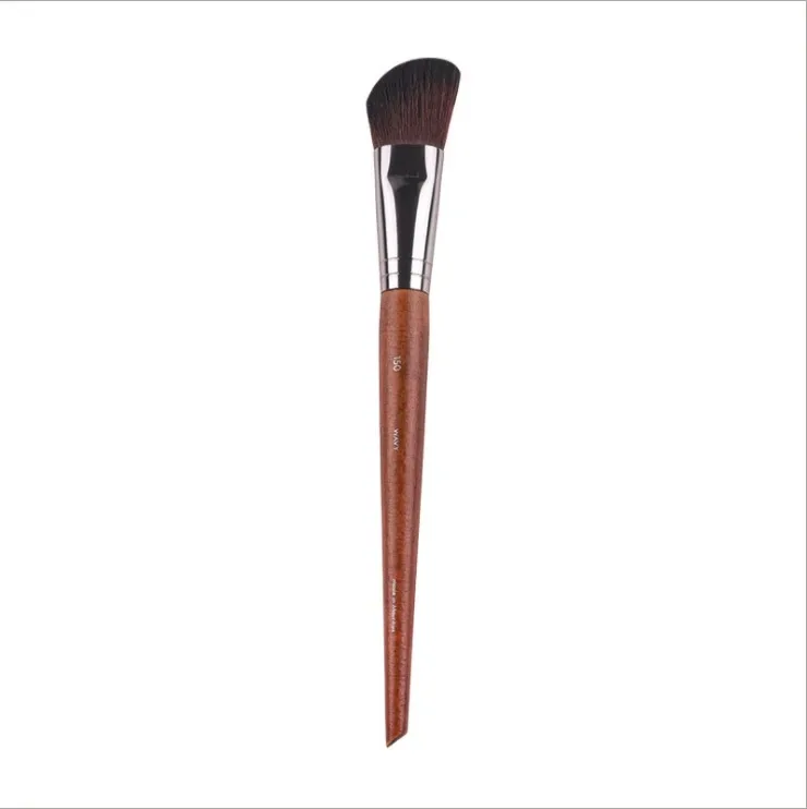 1pc mf pincéis de maquiagem de madeira natural macio pó fundação corretivo compõem escova blush sombra de cabelo sintético ferramentas de alta qualidade