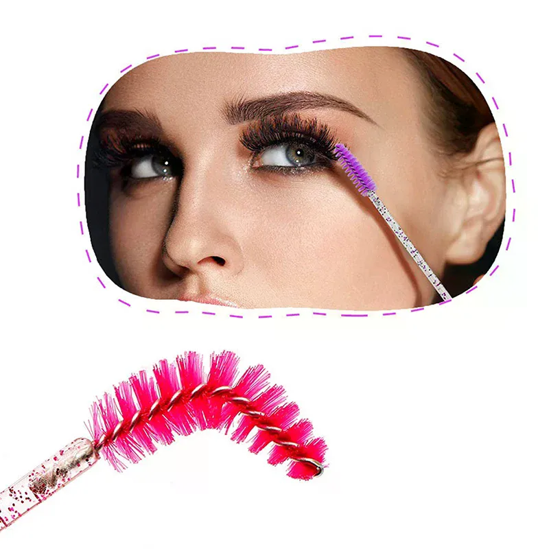 10 pçs/set coleção de frutas rímel escova reutilizável lash escova tubo carretéis lash extensão pincéis aplicadores ferramentas de maquiagem