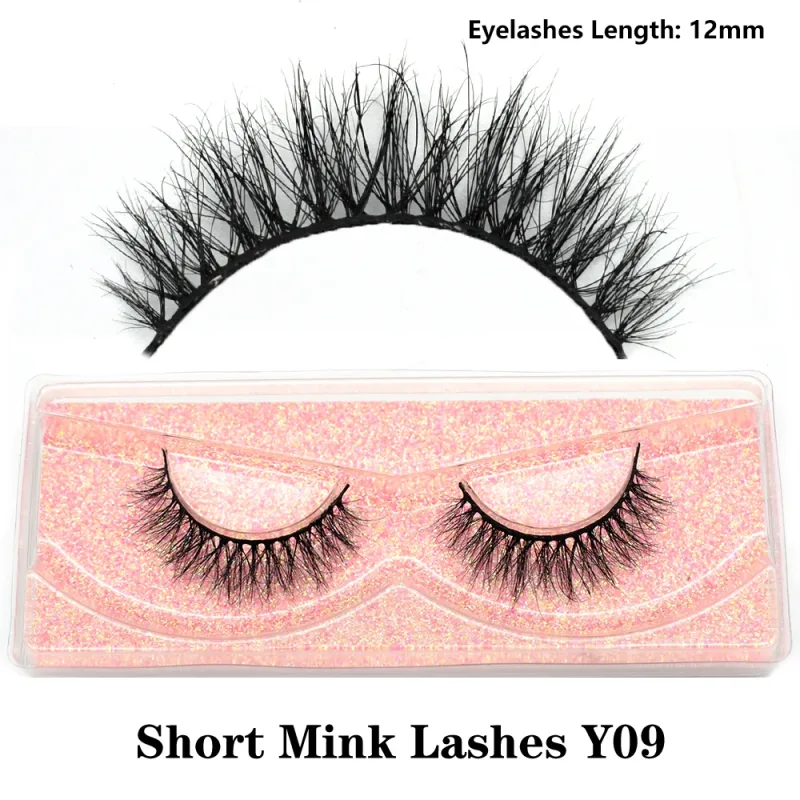 Half Eye Lashes Natural 3D Mink Short False Eyelashes Fluffy Wispy Cross Strip Fake Lashes Soft Half Eyelashes Extension Makeup — image 32