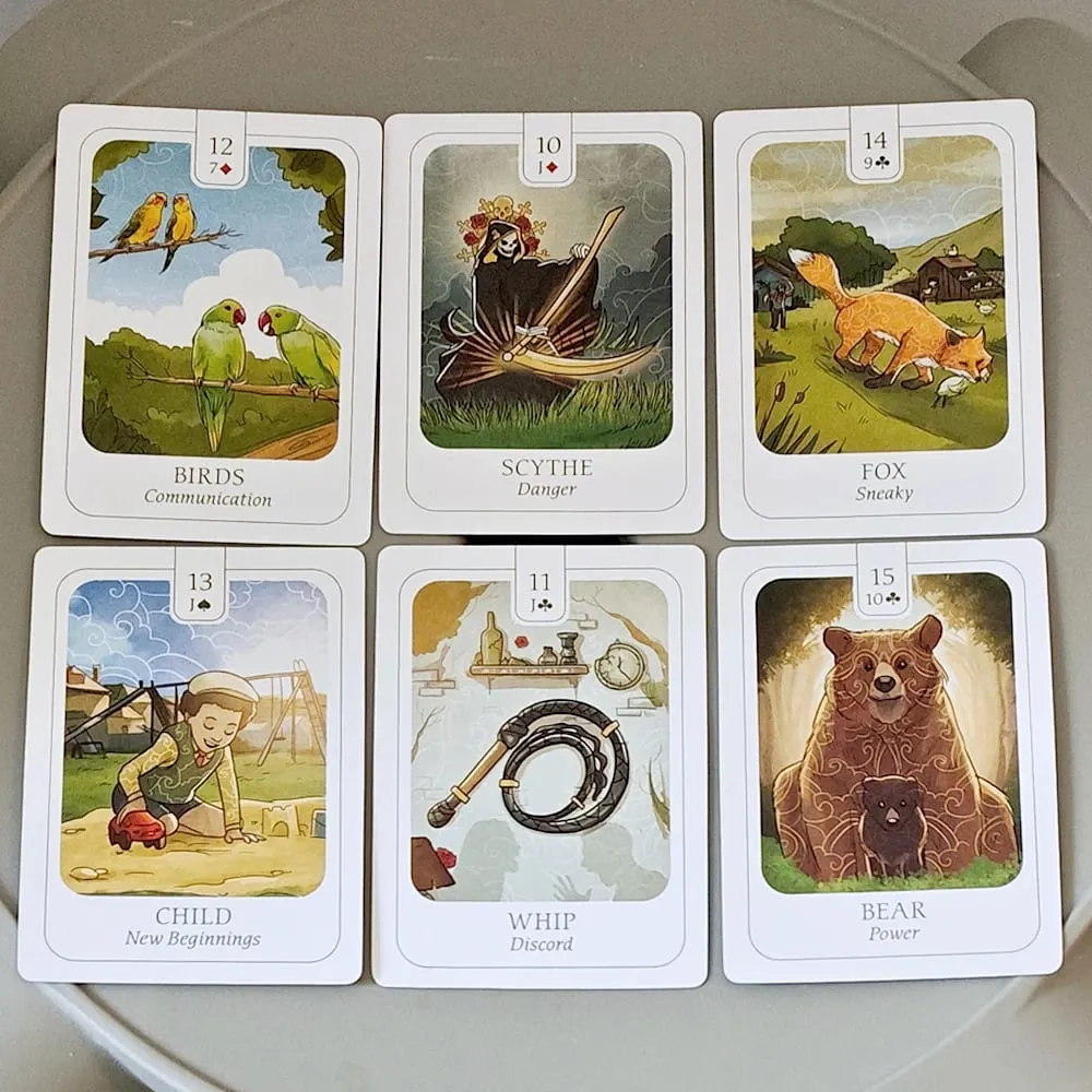 Simplicity Lenormand 牌 9*6 公分 41 張精美插圖卡片,具有有意義的象徵意義,帶有“是不是也許”卡片 — image 2