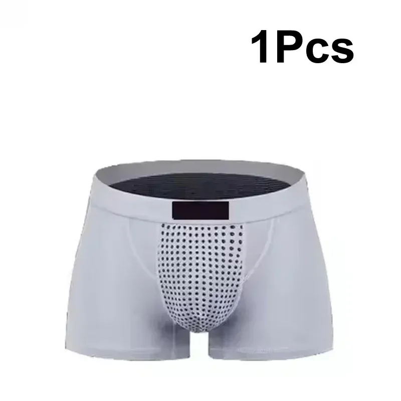 Cuecas boxer masculinas de terapia magnética, roupa íntima respirável e confortável com 22 ímãs de saúde para circulação sanguínea, tamanho L-6XL, 1 peça