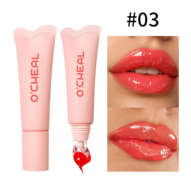 Crystal Glaze Lip Gloss Moisturizing Plumping Lip Oil Shiny Hydrating Lip Care Tinted Lip Balm Daily Lip Makeup Cosmetics