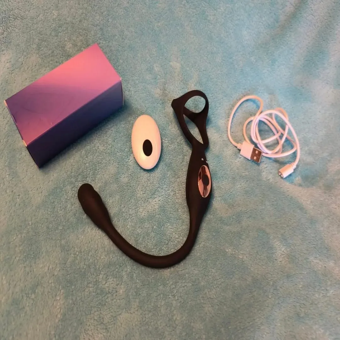Vibrador anal com controle remoto, massageador de próstata com anel peniano vibratório, anel peniano retardador de ejaculação, brinquedos sexuais adultos para homens
