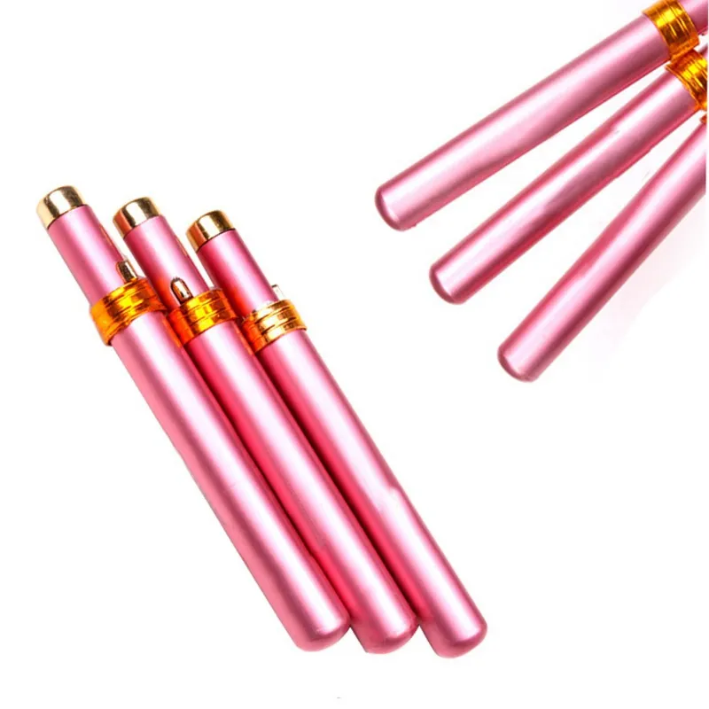 Pincéis de maquiagem portáteis retráteis, pincéis cosméticos para sombra com tampa, ferramentas de maquiagem feminina