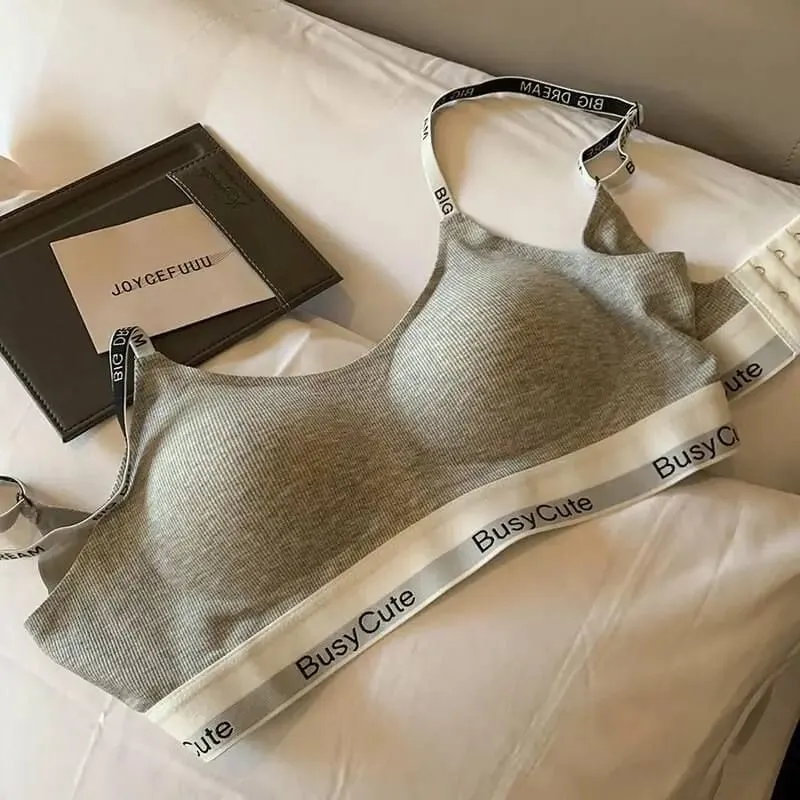 2026 nova carta sem costura conjunto de sutiã conforto sem fio suporte pequeno busto elevador anti-sag diário esporte feminino lingerie roupa interior 32-38abc