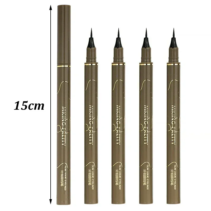 Caneta delineadora para cílios inferiores, ultrafina, preta, marrom, à prova d'água, duradoura, suave, delineador de olhos, lápis de olhos, ferramentas de maquiagem