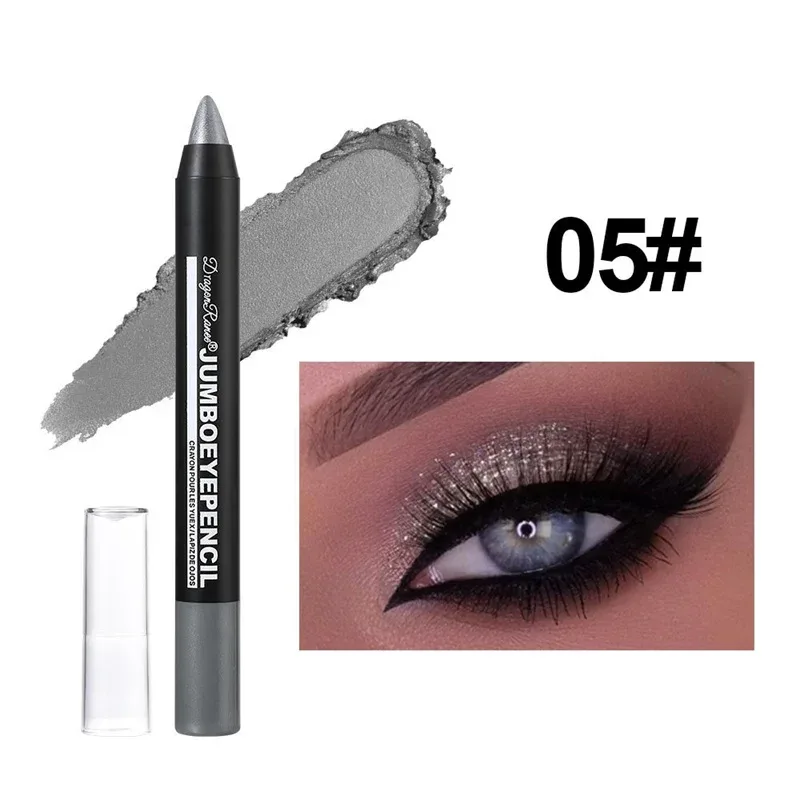Smoky Green Eyeshadow Pencil Waterproof Pearlescent Metallic Glitter Eye Shadow Stick Highlighter Pen Eye Makeup Tools 12 Colors