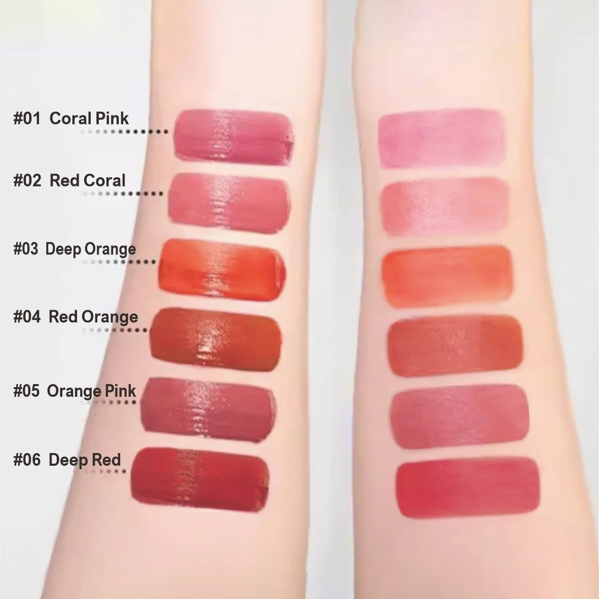 Batom líquido para bochecha, brilho labial fosco, hidratante, frutas, blush, 6 cores, brilho labial, cosméticos à prova d'água de longa duração